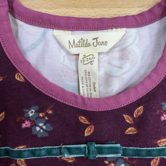 Matilda Jane Toddler Girl Floral Print Dress with Diaper Cover size 18-24 Months - Picture 5 of 11